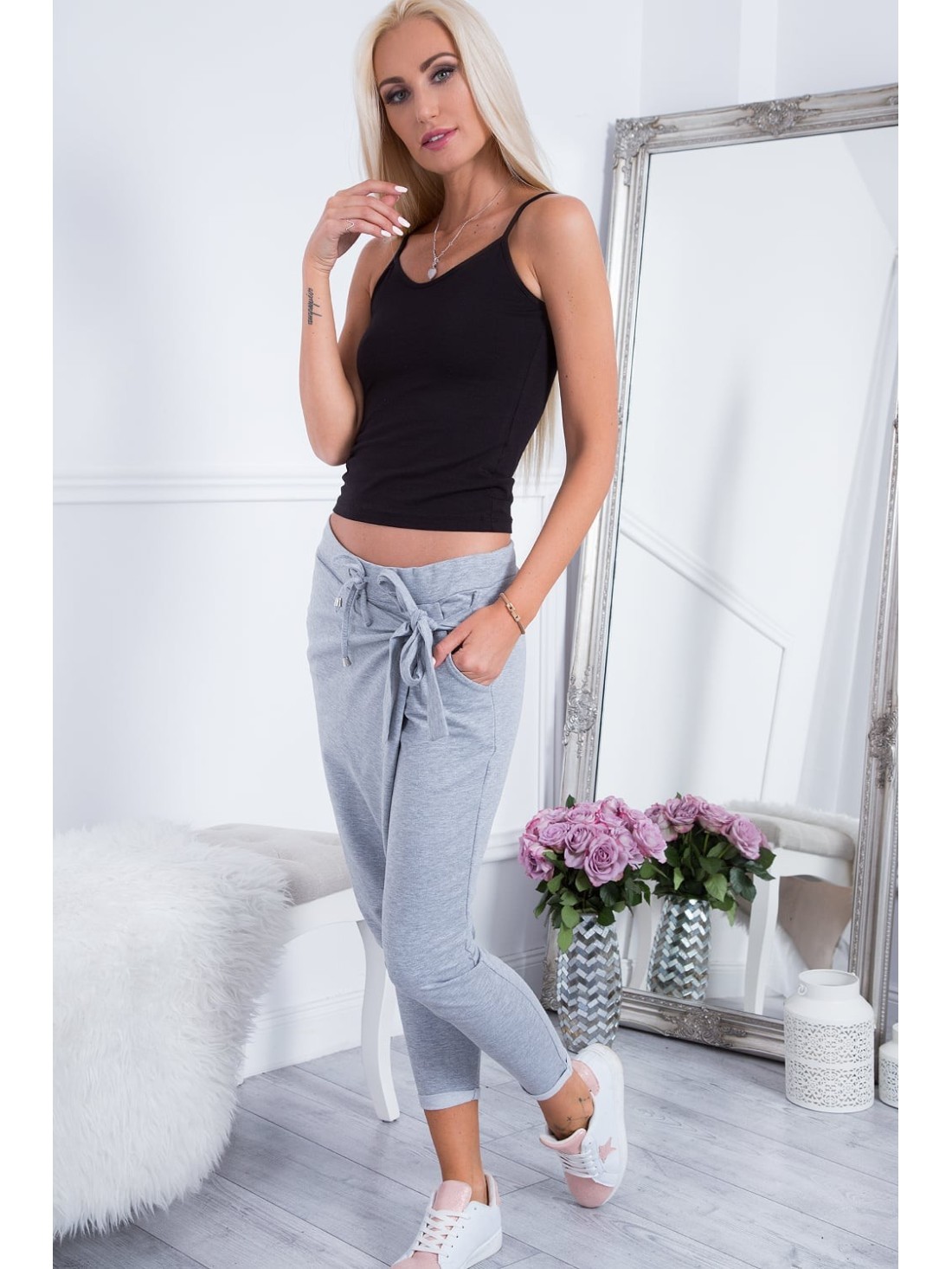 Pantaloni de trening gri deschis BB21886 - Magazin online - Boutique